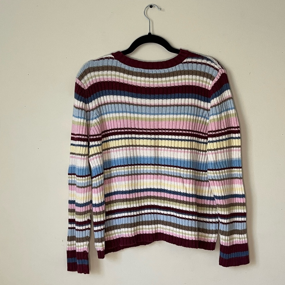 *SOLD* Vintage colorful stripped sweater - Picture 6 of 7